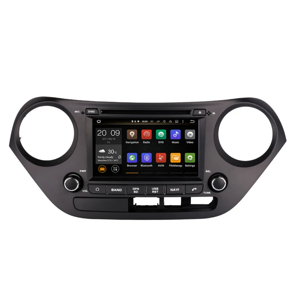 4 ГБ ОЗУ Android 8 0 Восьмиядерный Автомобильный GPS-навигатор для Hyundai I10/Hyundai Grand i10