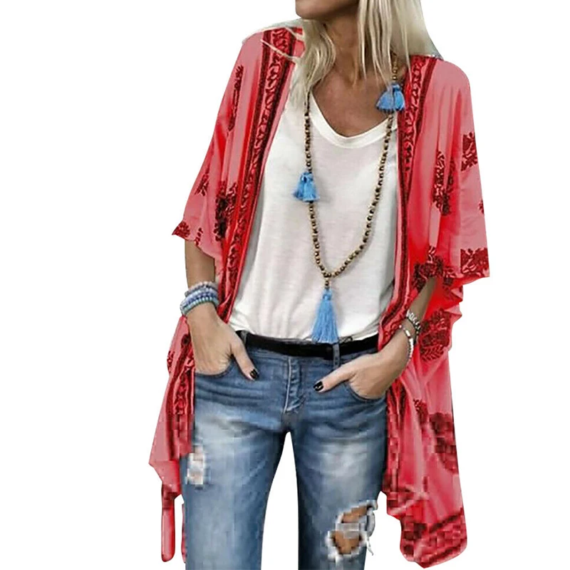 Oversized Kimono Cardigan Chiffon Shirt Women Casual Loose Blouse Ladies Summer Beach Cover Up Long Tops Floral Printed Blouses
Oversized Kimono Cardigan Chiffon Shirt Women Casual Loose Blouse Ladies Summer Beach Cover Up Long Tops Floral Printed Blouses