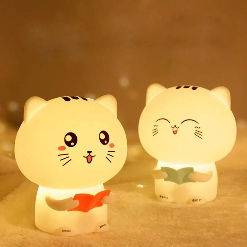 Cute Cartoon Cat ABS Night Light Kids Silicone Lampshade Bedside Table Lamp Children Pat Light Baby Novelty Gag Luminous Toys
Cute Cartoon Cat ABS Night Light Kids Silicone Lampshade Bedside Table Lamp Children Pat Light Baby Novelty Gag Luminous Toys