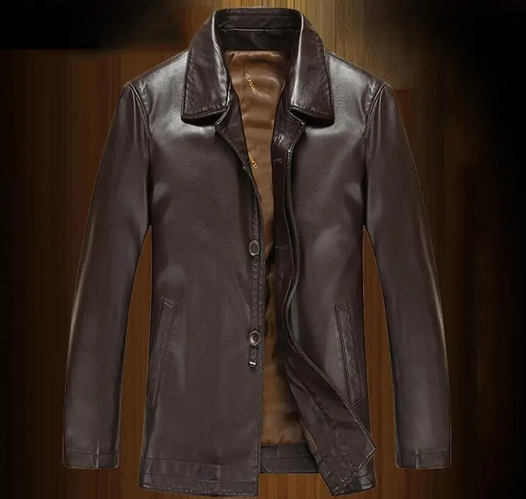 M-3XL HOT / Spring Men's New Fashion A middle-aged thin man with a pu jacket back coat
M-3XL HOT / Spring Men's New Fashion A middle-aged thin man with a pu jacket back coat