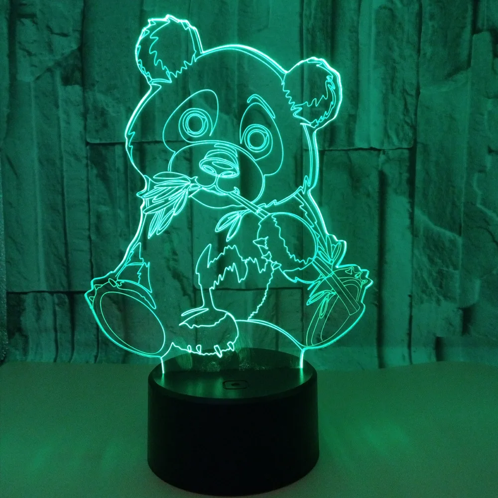 Cute Panda 3D Night Light Creative Illusion 3d Lamp LED 7 Color Changing USB Touch Table Lamp For Kid's Gift Home Decoration
Cute Panda 3D Night Light Creative Illusion 3d Lamp LED 7 Color Changing USB Touch Table Lamp For Kid's Gift Home Decoration