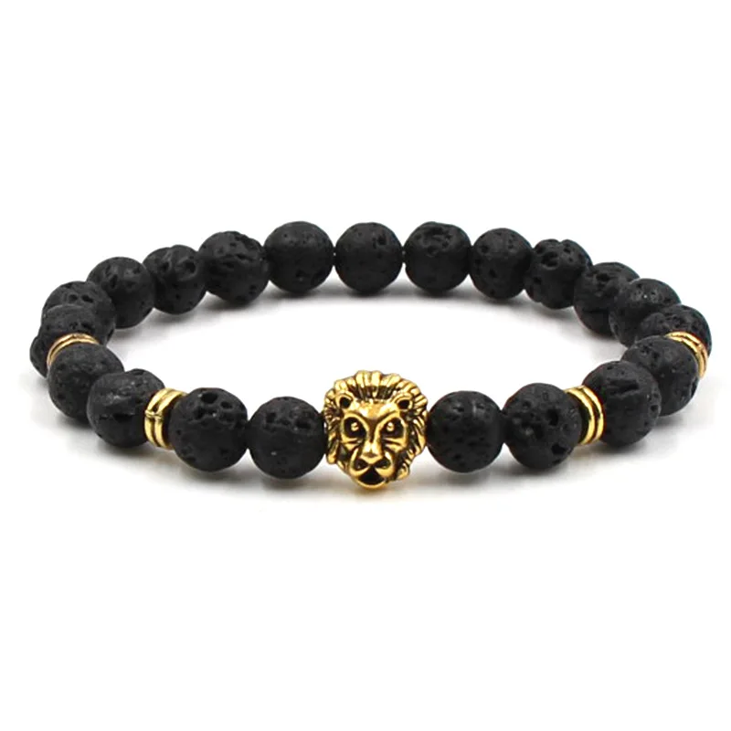 CAXYBB 8mm Black Lava Volcanic Stone Energy Bracelet Armor Head Male Men's Stretch Bracelet
CAXYBB 8mm Black Lava Volcanic Stone Energy Bracelet Armor Head Male Men's Stretch Bracelet