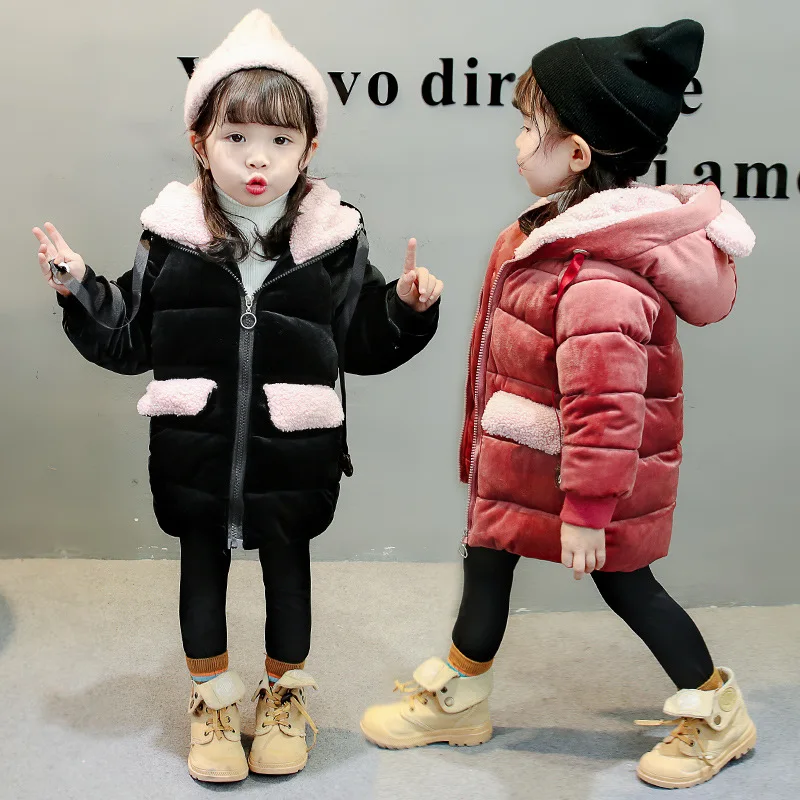 Girls Long Sleeve Hooded Fleece Fashion Mid-Long Coats Puffer Thicken Warm Cotton Windbreaker Winter Outdoor Jackets
Girls Long Sleeve Hooded Fleece Fashion Mid-Long Coats Puffer Thicken Warm Cotton Windbreaker Winter Outdoor Jackets