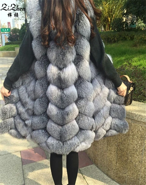 New Winter Genuine Silver Fox Fur Vest Women's Full Pelt Long Gilet Warm Luxury Real Natural Fox Fur Waistcoat Pockets 170208-1
New Winter Genuine Silver Fox Fur Vest Women's Full Pelt Long Gilet Warm Luxury Real Natural Fox Fur Waistcoat Pockets 170208-1