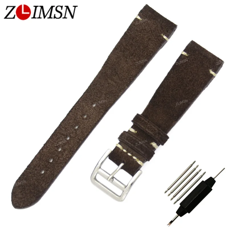 ZLIMSN 20mm Watchbands Genuine Leather Watch Strap Bracelet Yellow Brown Black Metal Buckle Watches Accessories
ZLIMSN 20mm Watchbands Genuine Leather Watch Strap Bracelet Yellow Brown Black Metal Buckle Watches Accessories