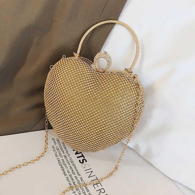 Фото Модная дамская сумочка роскошная Высококачественная благородная в форме сердца