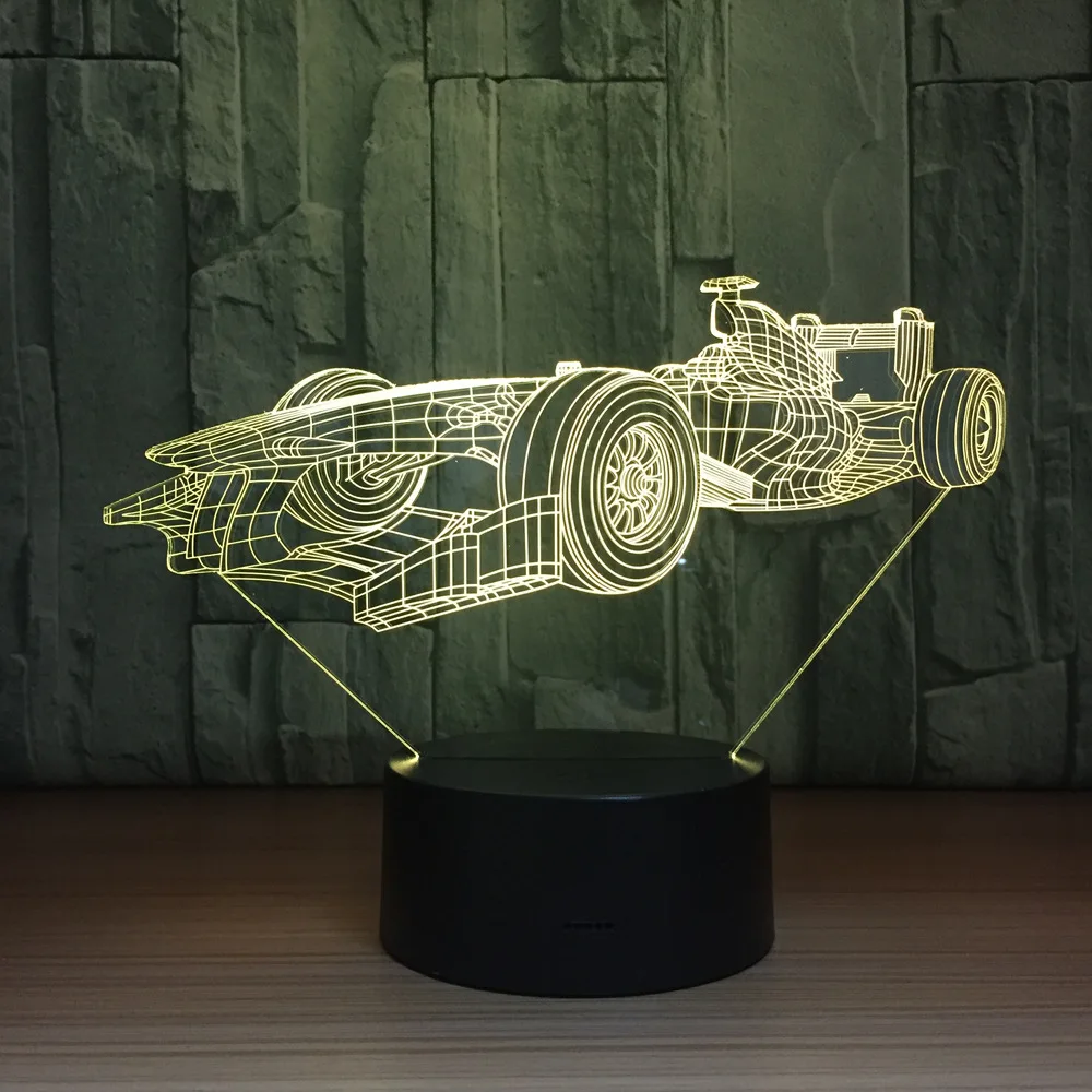 Racing Car 7 Color Lamp 3D LED Lamp Visual Led Night Lights For Kids Touch Usb Table Lampara Lampe Sleeping Nightlight Drop Ship
Racing Car 7 Color Lamp 3D LED Lamp Visual Led Night Lights For Kids Touch Usb Table Lampara Lampe Sleeping Nightlight Drop Ship