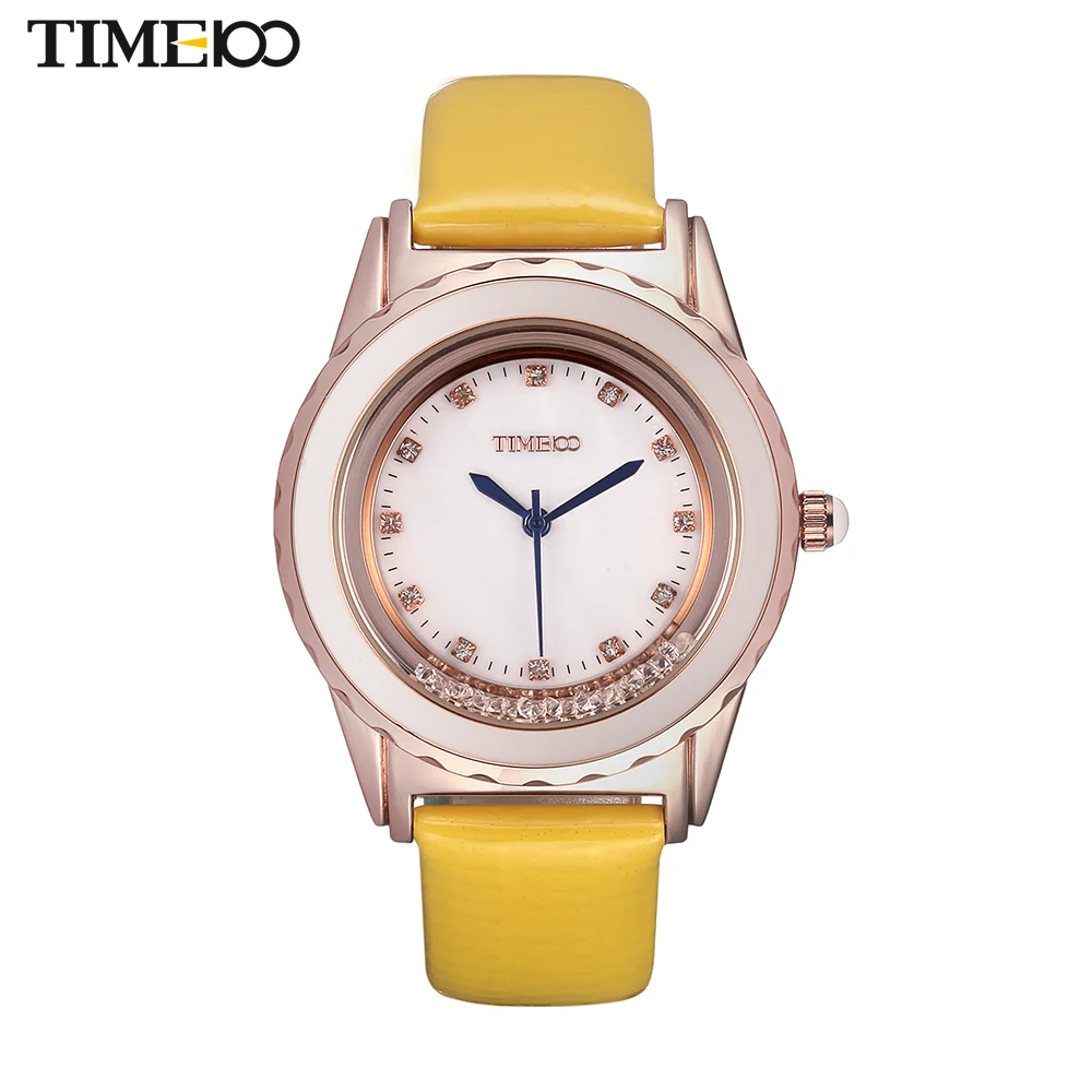 TIME100 Fashion Simple Fowling Crystal Dial Light Yellow Leather Strap Waterproof Women Diamond Quartz Dress Watches W50328L.04
TIME100 Fashion Simple Fowling Crystal Dial Light Yellow Leather Strap Waterproof Women Diamond Quartz Dress Watches W50328L.04