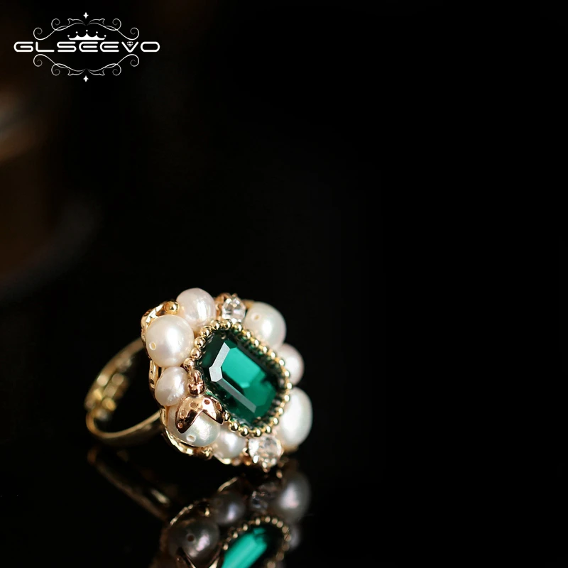 GLSEEVO Natural Fresh Water Pearl Stone Ring For Women Engagement Wedding Handmade Origainal Design Luxury Jewellery GR0239
GLSEEVO Natural Fresh Water Pearl Stone Ring For Women Engagement Wedding Handmade Origainal Design Luxury Jewellery GR0239