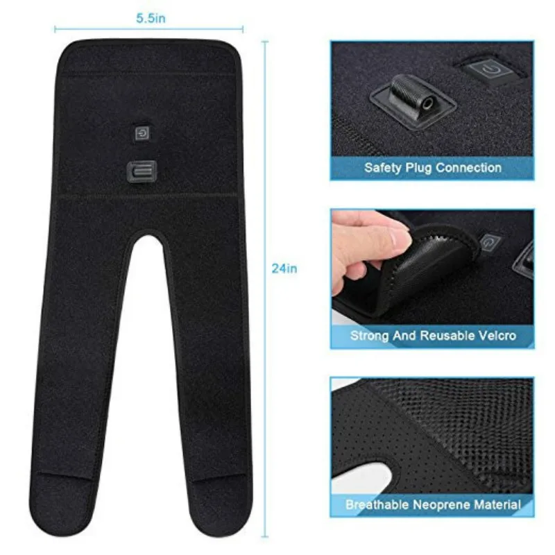 1PC Protective Gear Electric Heating Knee Pads Hot Compress Electric Leggings Elderly Massage Knee Warm Thighs Protector D40
1PC Protective Gear Electric Heating Knee Pads Hot Compress Electric Leggings Elderly Massage Knee Warm Thighs Protector D40