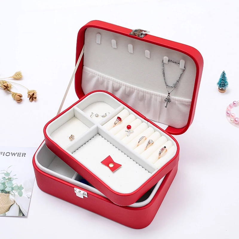 Фото Портативная двухслойная коробка для ювелирных изделий Фламинго - купить