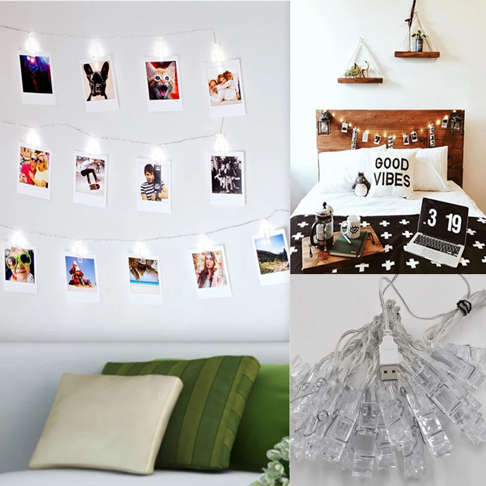 USB Powered 20 LED Photo Picture Clip Wall Decor Light Decorative Hanging String Lights Indoor Length 5M Warm White Lighting
USB Powered 20 LED Photo Picture Clip Wall Decor Light Decorative Hanging String Lights Indoor Length 5M Warm White Lighting