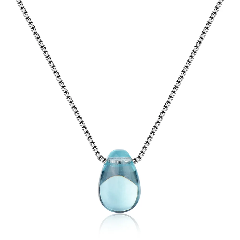Elegant Water Drop Blue Crystal 925 Sterling Silver Lady Pendant Necklaces Jewelry For Women Short Box Chains Gift No Fade
Elegant Water Drop Blue Crystal 925 Sterling Silver Lady Pendant Necklaces Jewelry For Women Short Box Chains Gift No Fade