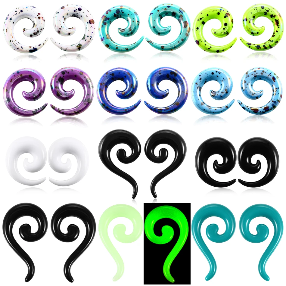 2pcs/lot Acrylic Spiral Ear Taper Piercing Earlets Stretcher Gauge Expander Earring Plug Piercing For Men Women Jewelry 2mm-10mm
2pcs/lot Acrylic Spiral Ear Taper Piercing Earlets Stretcher Gauge Expander Earring Plug Piercing For Men Women Jewelry 2mm-10mm