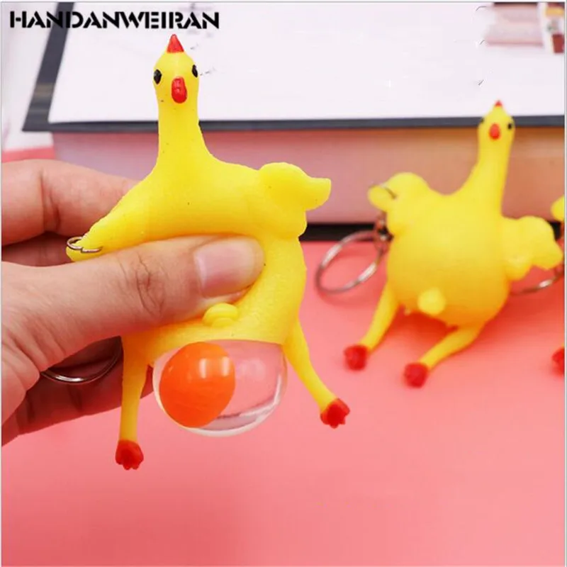 1PCS Cartoon funny laying eggs chick keychain pendant decompression venting squeaky toy novelty smashing children's toys S/L
1PCS Cartoon funny laying eggs chick keychain pendant decompression venting squeaky toy novelty smashing children's toys S/L