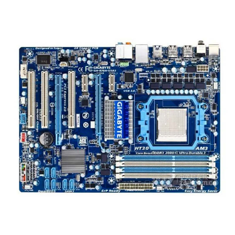 Оригинальный для AMD 870 AM3 материнская плата Gigabyte GA-870A-USB3 DDR3 гнездо 870A-USB3 рабочего