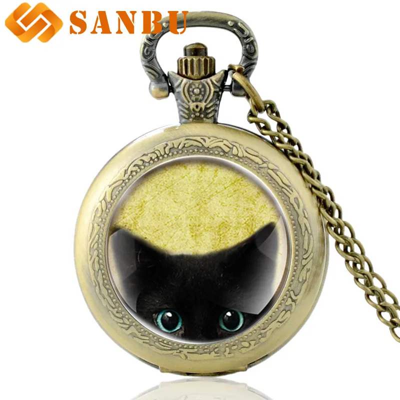 Fashion Bronze Black Cat Punk Necklace Quartz Watches Vintage Men Women Bronze Quartz Pocket Watch Retro Jewelry Gifts
Fashion Bronze Black Cat Punk Necklace Quartz Watches Vintage Men Women Bronze Quartz Pocket Watch Retro Jewelry Gifts