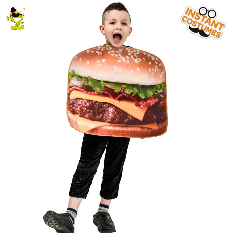 Фото Карнавальный костюм гамбургера на Хэллоуин милый детский - купить