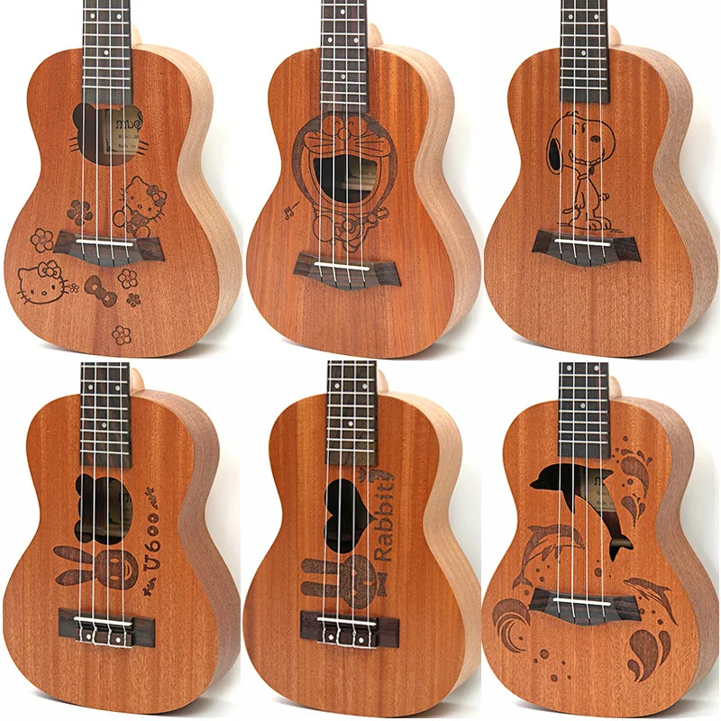 21 inch Soprano Uke 4 Strings ukulele Sapele cartoon guita acoustic small guitar uke for chindren Concert
21 inch Soprano Uke 4 Strings ukulele Sapele cartoon guita acoustic small guitar uke for chindren Concert