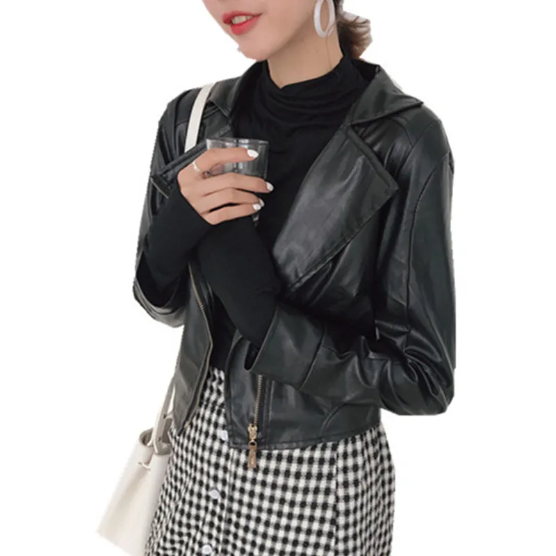 Hiawatha Autumn 2020 New Women Punk Style PU Leather Fashion Turn-down Collar Slim Short Jacket BL036
Hiawatha Autumn 2020 New Women Punk Style PU Leather Fashion Turn-down Collar Slim Short Jacket BL036