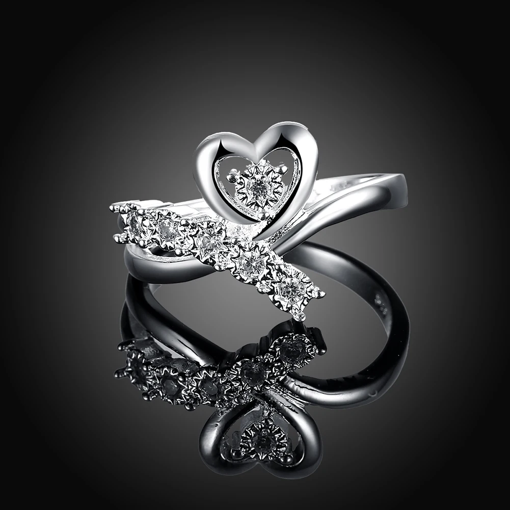 Наивысшего качества Серебряные кольца Женская мода 925 серебряные обручальные
