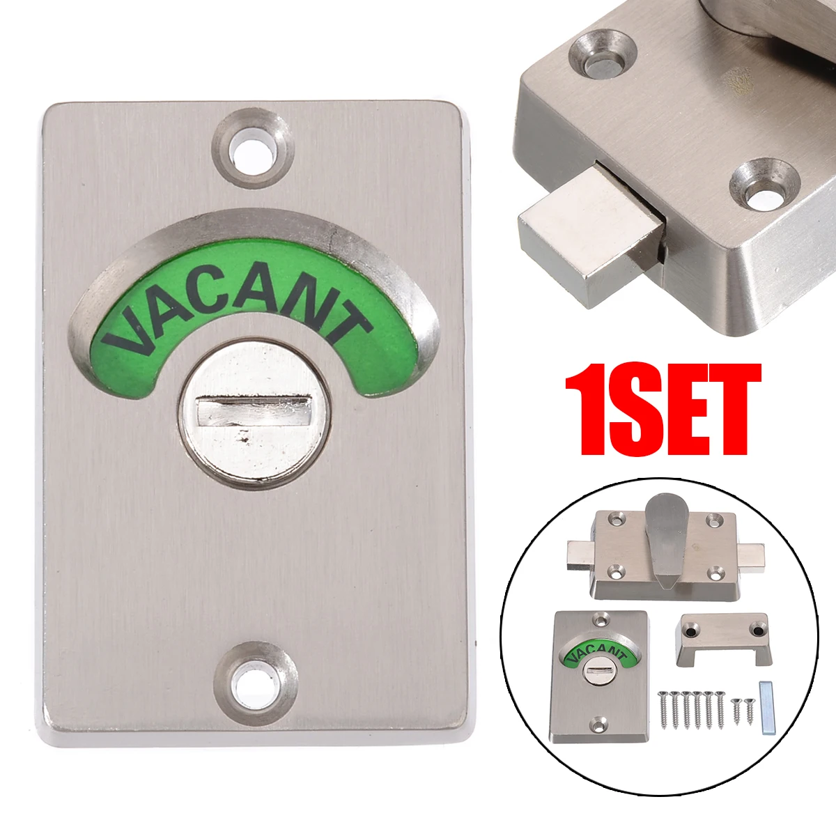 Bulkhead Door Lock Instructions WC Public Restroom Toilet Privacy Partition Door Lock Vacant Engaged Indicator Bathroom
Bulkhead Door Lock Instructions WC Public Restroom Toilet Privacy Partition Door Lock Vacant Engaged Indicator Bathroom