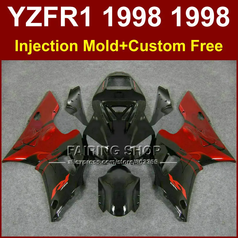 Red black ABS plastic fairings kit for YAMAHA YZF R1 YZF1000 98 99 aftermarket fairing parts R1 1998 1999 YZF R1 G7J
Red black ABS plastic fairings kit for YAMAHA YZF R1 YZF1000 98 99 aftermarket fairing parts R1 1998 1999 YZF R1 G7J