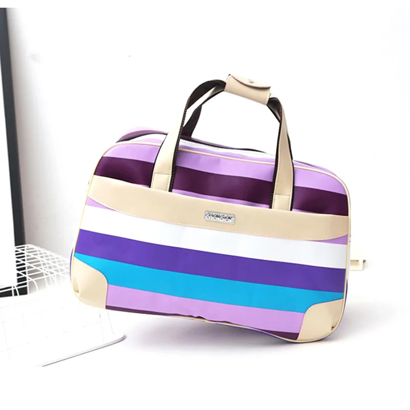 Fashion PVC Travel Bag Women Large Capacity Carry On Luggage Portable Suitcases And Travel Bags Waterproof Striped Luggage
Fashion PVC Travel Bag Women Large Capacity Carry On Luggage Portable Suitcases And Travel Bags Waterproof Striped Luggage