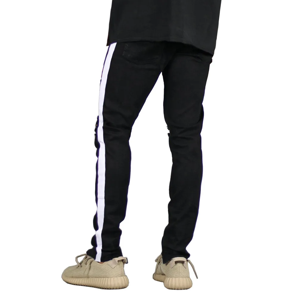 Men Jeans Design Fashion Side Stripe Ripped Destroyed Jeans For Men H8709
Men Jeans Design Fashion Side Stripe Ripped Destroyed Jeans For Men H8709