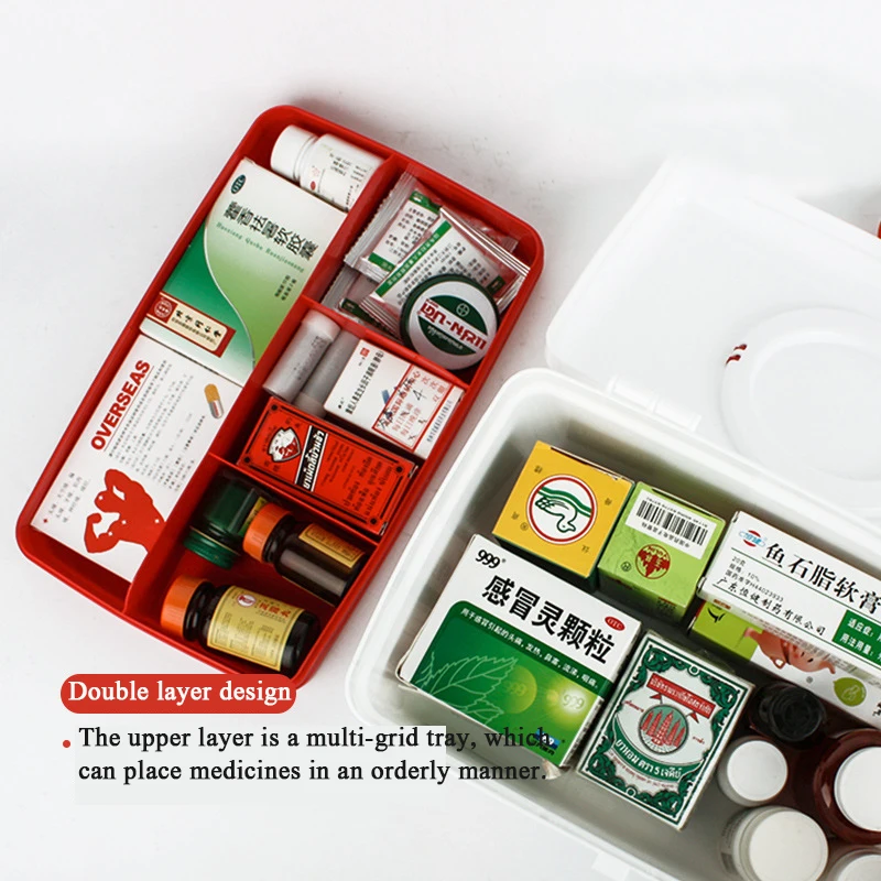 Household portable medicine box multi-layer large capacity emergency medical kit plastic medical medicine organizer storage box
Household portable medicine box multi-layer large capacity emergency medical kit plastic medical medicine organizer storage box