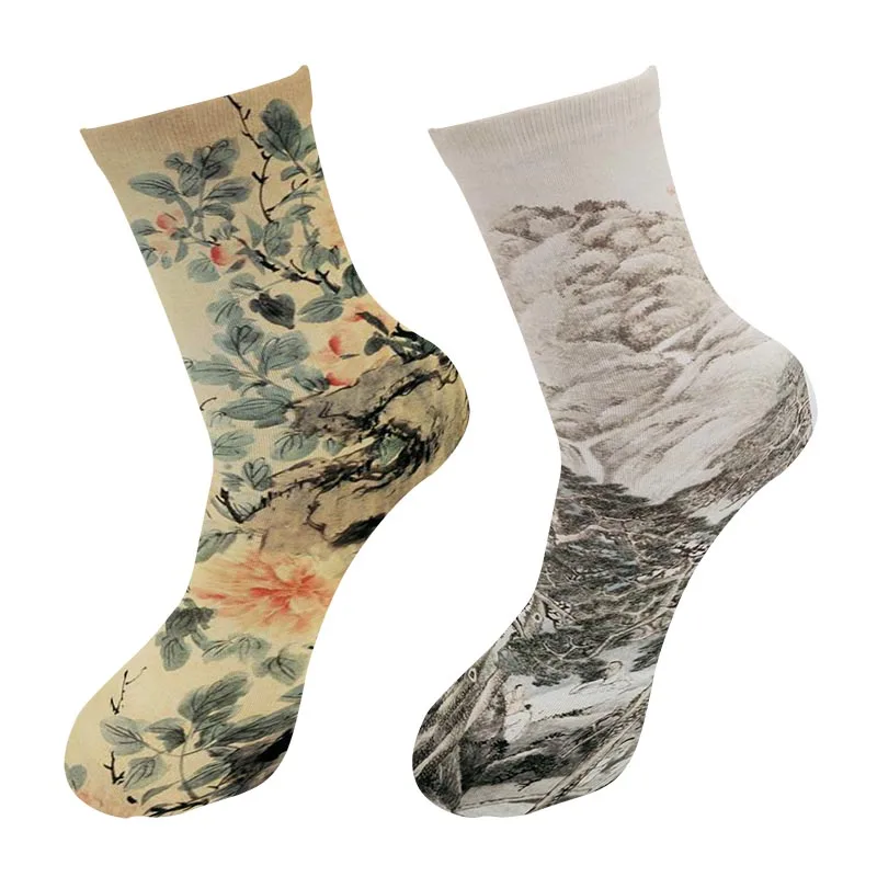 New 3D Printed Chinese Ink Painting Crew Socks Men Street Trend World Famous Landscape Painting Long Socks Men's Dress Tube Sock
New 3D Printed Chinese Ink Painting Crew Socks Men Street Trend World Famous Landscape Painting Long Socks Men's Dress Tube Sock
