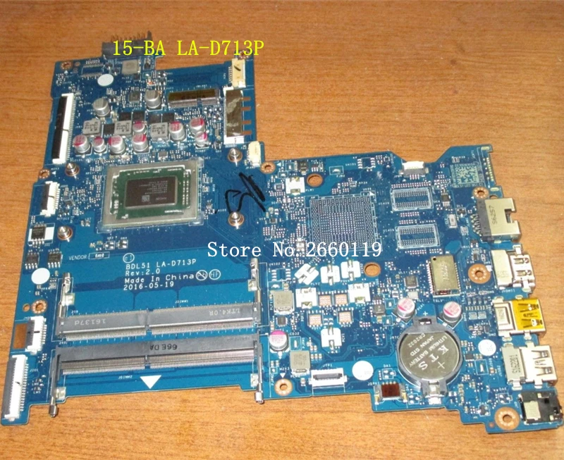 Laptop motherboard for 854957-601 854957-501 001 15 15-B 15-BA BDL51 LA-D713P A10-9600P,Fully tested
Laptop motherboard for 854957-601 854957-501 001 15 15-B 15-BA BDL51 LA-D713P A10-9600P,Fully tested