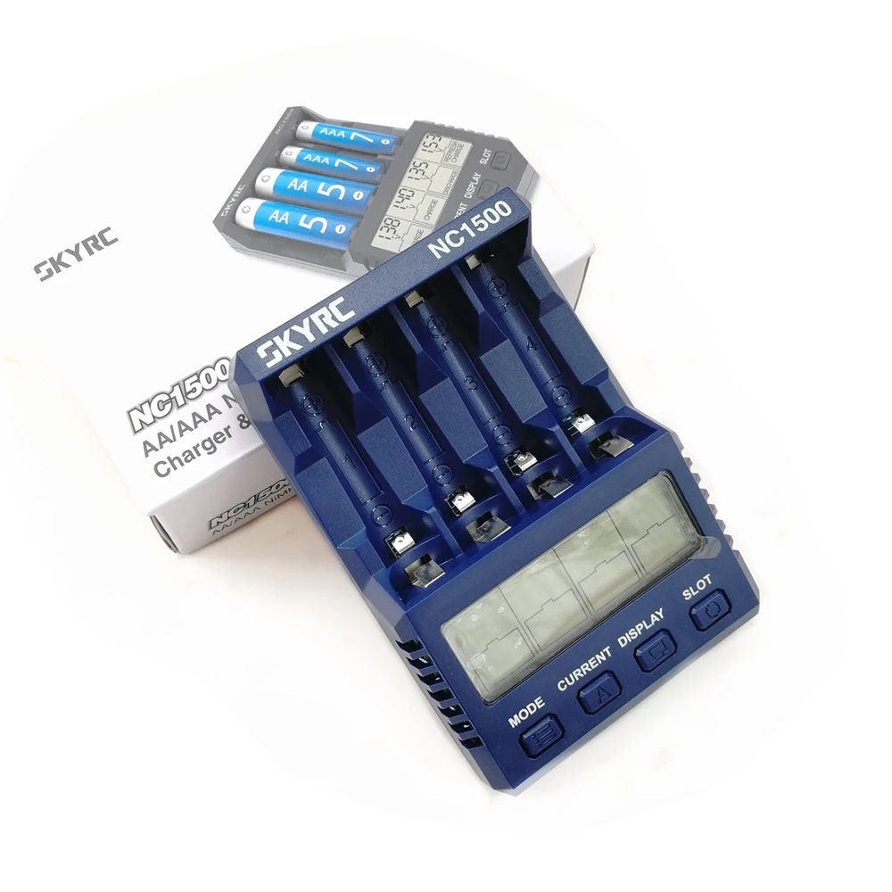 SKYRC NC1500 AA/AAA зарядное устройство и анализатор NiMH разрядка обновление 5 в 2.1A USB вход