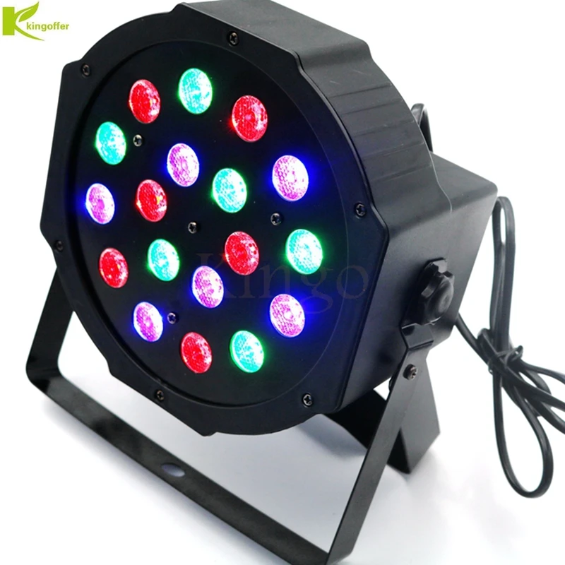 Светодиодный сценический светильник RGB 18*3 Вт 110В 220В с DMX512 плоская подошва для