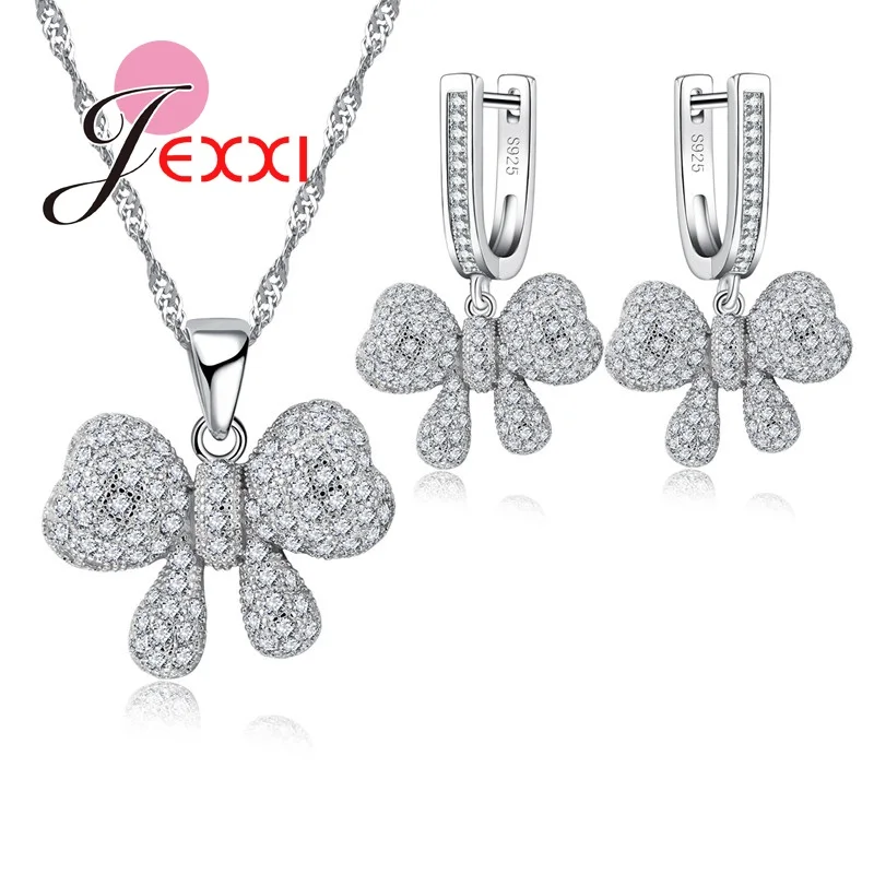 Crystal Jewelry Sets Bow New Style Silver Color with Zirconia for Women Bridal Wedding Accessories Necklace Earrings Set
Crystal Jewelry Sets Bow New Style Silver Color with Zirconia for Women Bridal Wedding Accessories Necklace Earrings Set