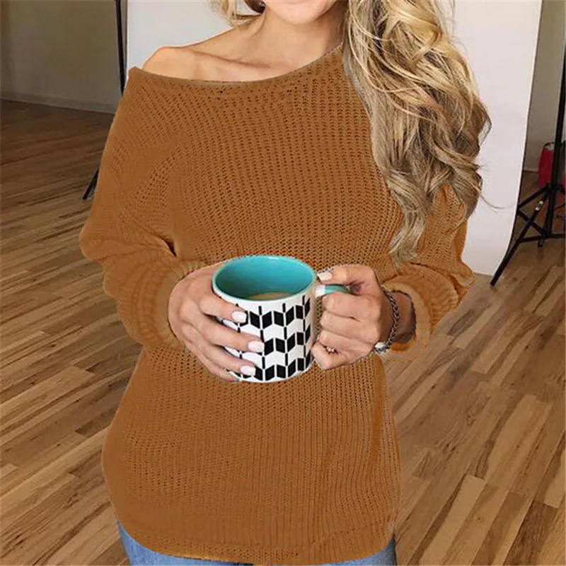 New Women Long Sleeve Knitted Sweater Autumn Spring Back Lace-up Loose Knit Pullovers Sweater Fashion Ladies Pure Color Sweaters
New Women Long Sleeve Knitted Sweater Autumn Spring Back Lace-up Loose Knit Pullovers Sweater Fashion Ladies Pure Color Sweaters
