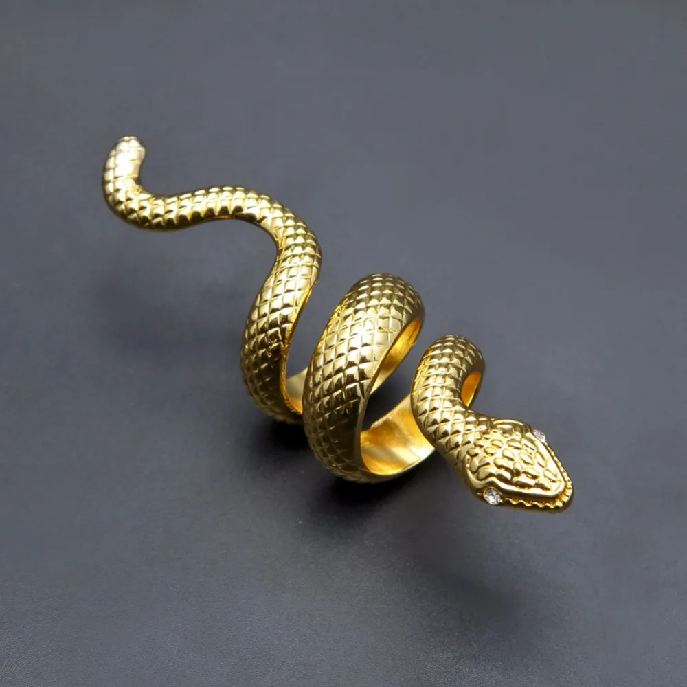 Hip Hop Gold silver Color Snake shaped Rings Men's Punk animal shape Rhinestone rings For women Rapper Hiphop Jewelry Gift
Hip Hop Gold silver Color Snake shaped Rings Men's Punk animal shape Rhinestone rings For women Rapper Hiphop Jewelry Gift