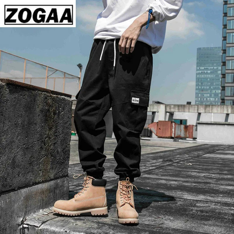 

ZOGGA 2019 Spring Camouflage Military Male Full Length Cargo Pants Loose Cotton Mid-Waist Men Pants Without Fade/Shrink/Pilling