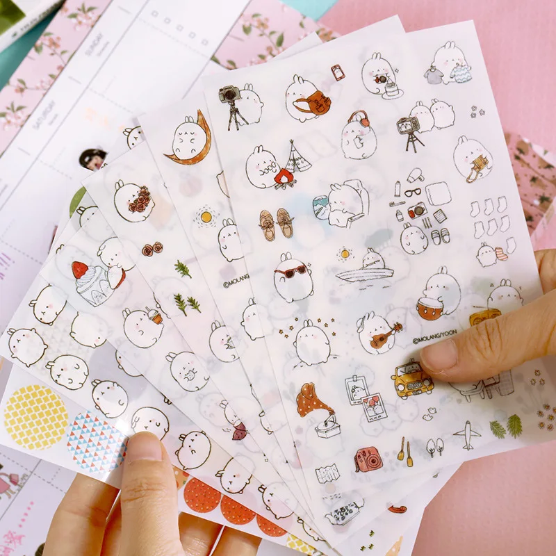 6 Pcs/Set Korea Molang Stupid Meng Super Cute Rabbit Yuangun Pet Decorative Stickers Diary Stickers The Second Quarter
6 Pcs/Set Korea Molang Stupid Meng Super Cute Rabbit Yuangun Pet Decorative Stickers Diary Stickers The Second Quarter