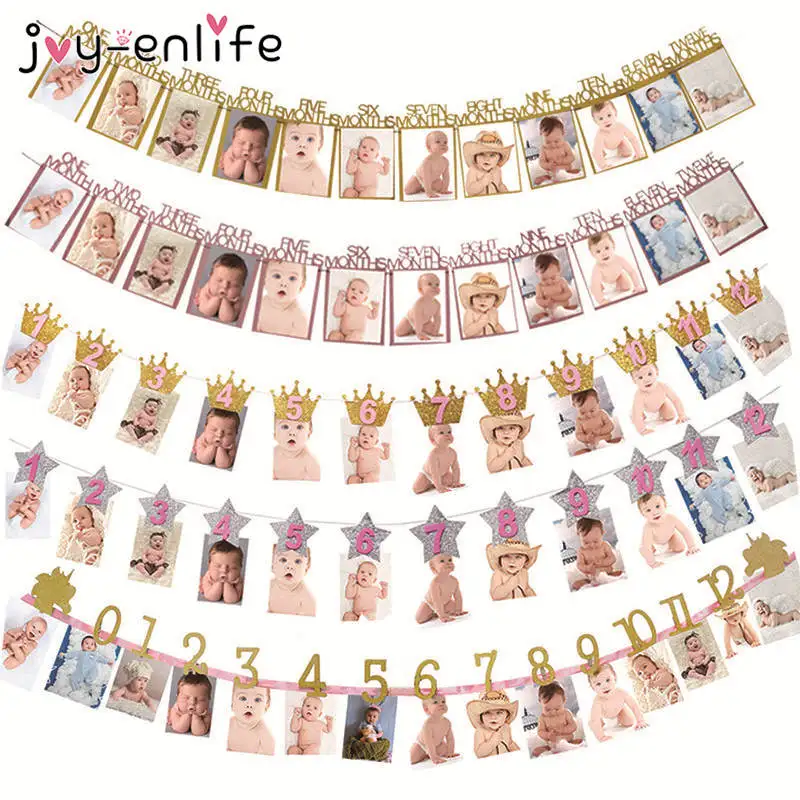 Happy Birthday Frist Birthday Banners 12 Months Photo Bunting Baby Shower Paper Garland Boy Girl Party Decoration Supplies
Happy Birthday Frist Birthday Banners 12 Months Photo Bunting Baby Shower Paper Garland Boy Girl Party Decoration Supplies