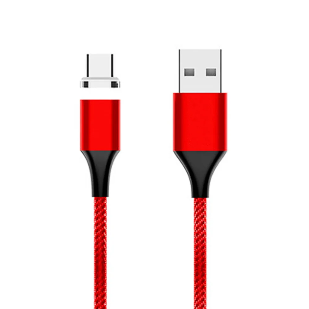 Магнитный usb-кабель Type-C 5A кабель для быстрой зарядки нейлоновая оплетка с