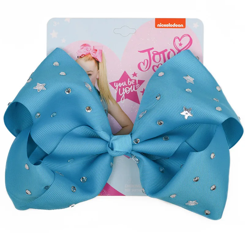 8" Jojo Siwa Large Hair Clip Bows Handmade Hairpin Rhinestone Ribbon Bowknot Star Hairgrips Fashion Hair Accessories for Girls
8" Jojo Siwa Large Hair Clip Bows Handmade Hairpin Rhinestone Ribbon Bowknot Star Hairgrips Fashion Hair Accessories for Girls