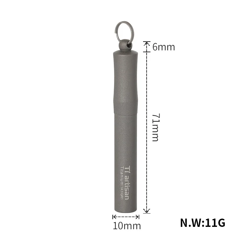 Tiartisan Pocket Toothpick Holder with Keychain Eco-Friendly Ultralight Portable Keychain Titanium Toothpick Box Pill Case
Tiartisan Pocket Toothpick Holder with Keychain Eco-Friendly Ultralight Portable Keychain Titanium Toothpick Box Pill Case
