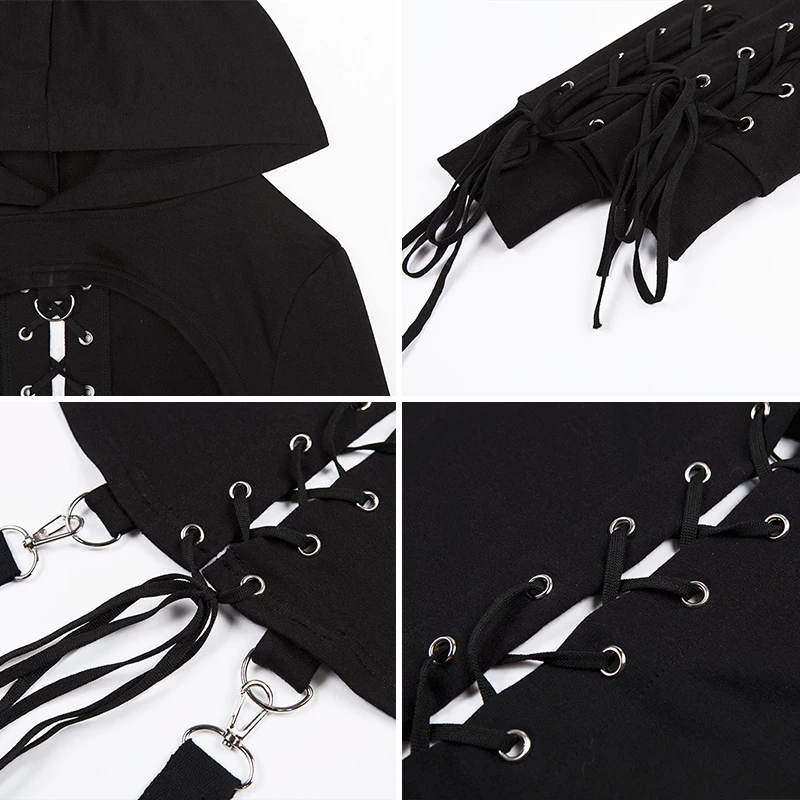 Sexy Gothic Halloween Hoodies Crop Tops Kpop Clothes Bandage Long Sleeve Open Chest Punk Sweatshirt Nightmare Before Christmas
Sexy Gothic Halloween Hoodies Crop Tops Kpop Clothes Bandage Long Sleeve Open Chest Punk Sweatshirt Nightmare Before Christmas