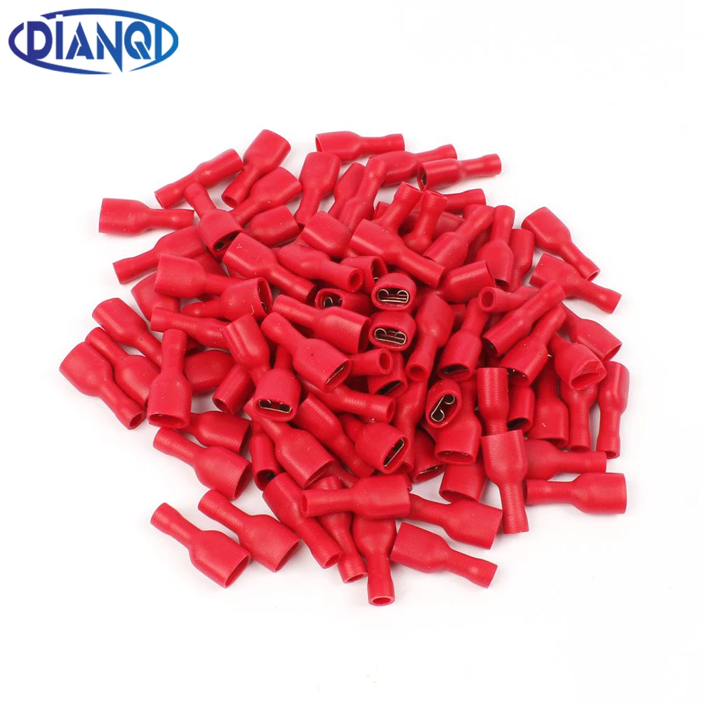 FDFD1-250 FDFD1.25-250 insulating Female Insulated Electrical Crimp Terminal Connectors Cable Wire Connector 100PCS/Pack FDFD
FDFD1-250 FDFD1.25-250 insulating Female Insulated Electrical Crimp Terminal Connectors Cable Wire Connector 100PCS/Pack FDFD