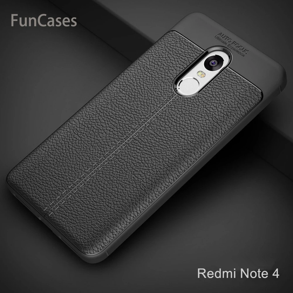 Для Xiaomi Redmi Note 4 чехол силиконовый ударопрочный крышка для 4X из искусственной кожи
