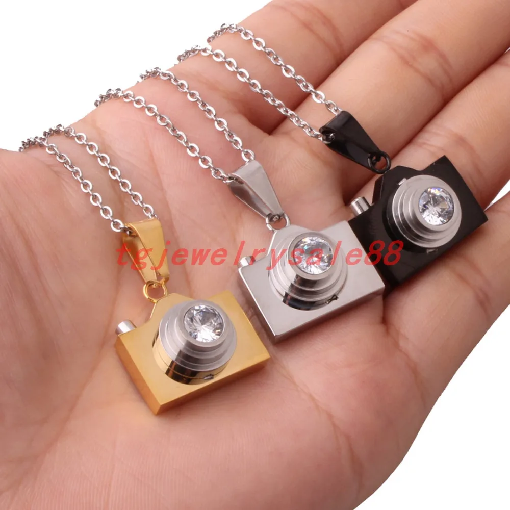 Новые Для мужчин wo Jewelry Камера Цепочки и ожерелья Подвески Лидер продаж золото
