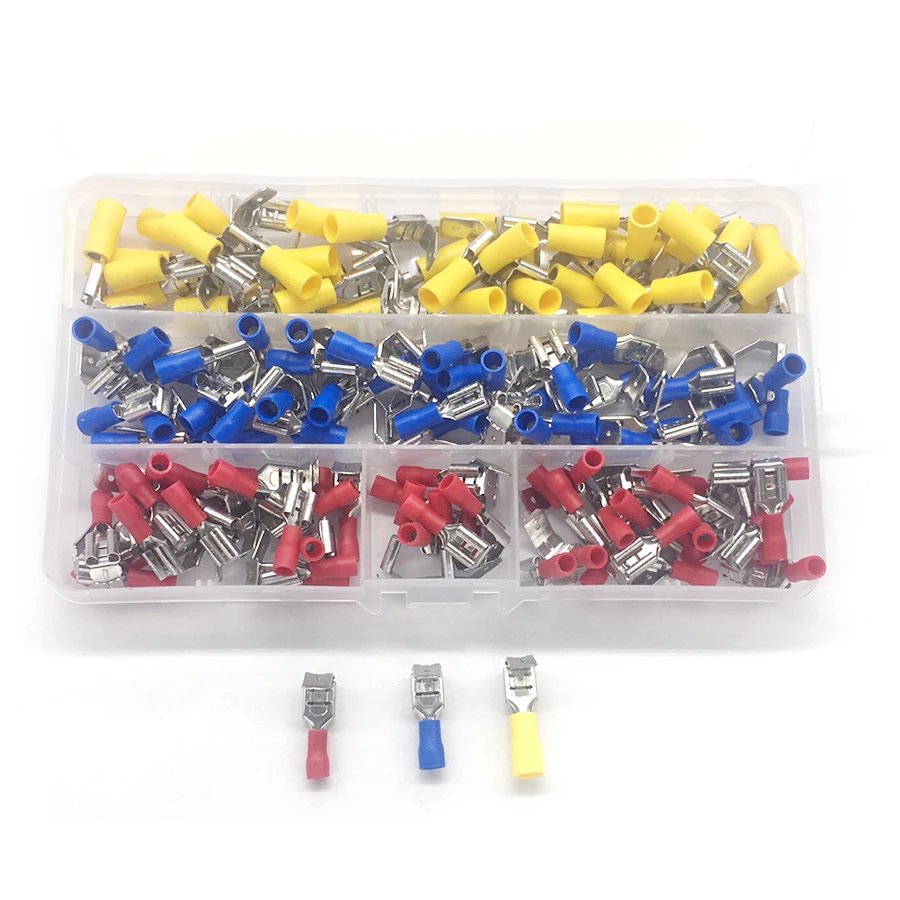 140pcs Semi-Insulated Crimp Terminals Connectors Gauge Piggyback Spade Quick Splice 22-16/16-14/12-10
140pcs Semi-Insulated Crimp Terminals Connectors Gauge Piggyback Spade Quick Splice 22-16/16-14/12-10