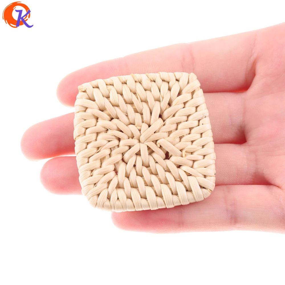 Cordial Design 20Pcs 45*45MM Jewelry Findings/Hand Made/Embellishment/Square Shape/Bamboo Rattan/Earring Accessories