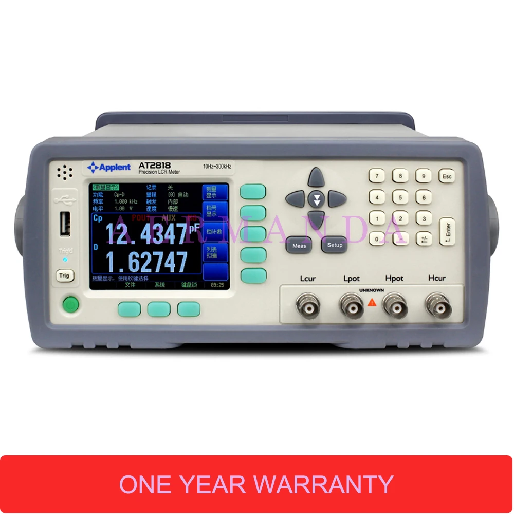 High Precision 0.05% Digital LCR Meter AT2818 Resolution 0.001 Frequency 10Hz-300kHz
High Precision 0.05% Digital LCR Meter AT2818 Resolution 0.001 Frequency 10Hz-300kHz